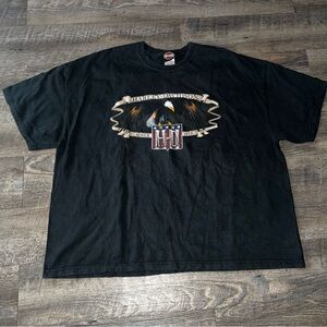 Harley Davidson T Shirt Vintage Style‎ Top Eagle Tee Biker Y2K Size 3X Fade